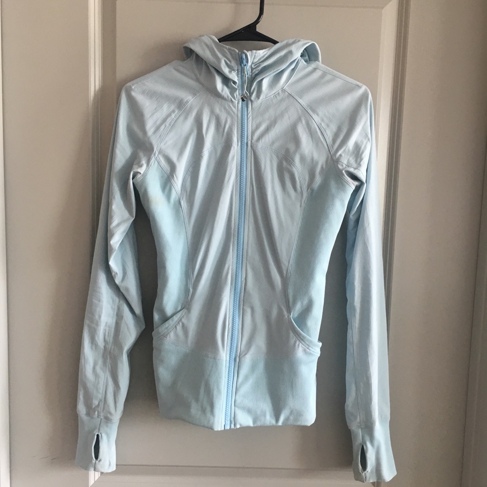 LULULEMON hooded zip up, baby blue - Picture 3 of 6